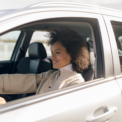 A woman driving