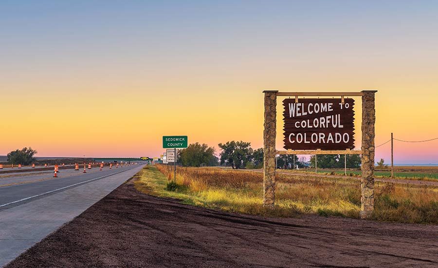 Welcome to Colorado street sign